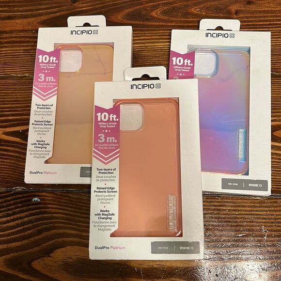 NWT 3 INCIPIO PHONE CASES For an I Phone 13 - Picture 1 of 7
